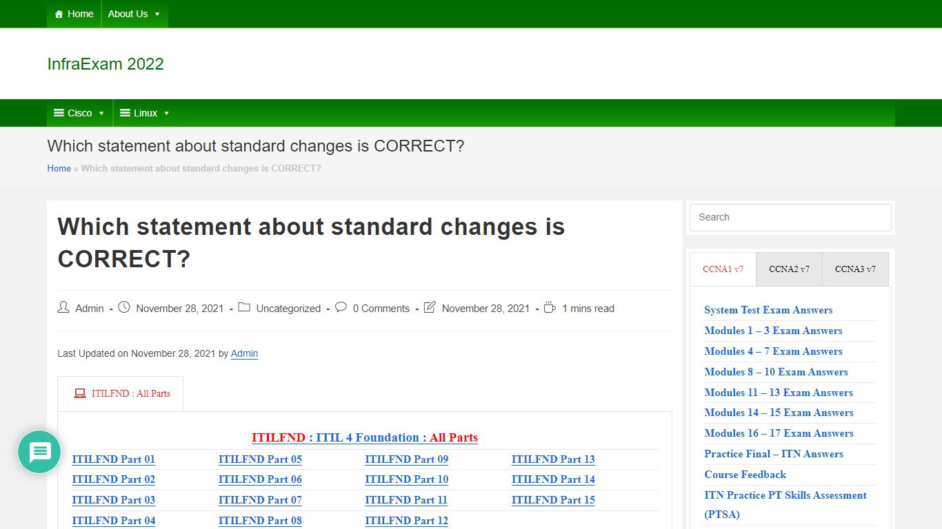 Which statement about standard changes is CORRECT?