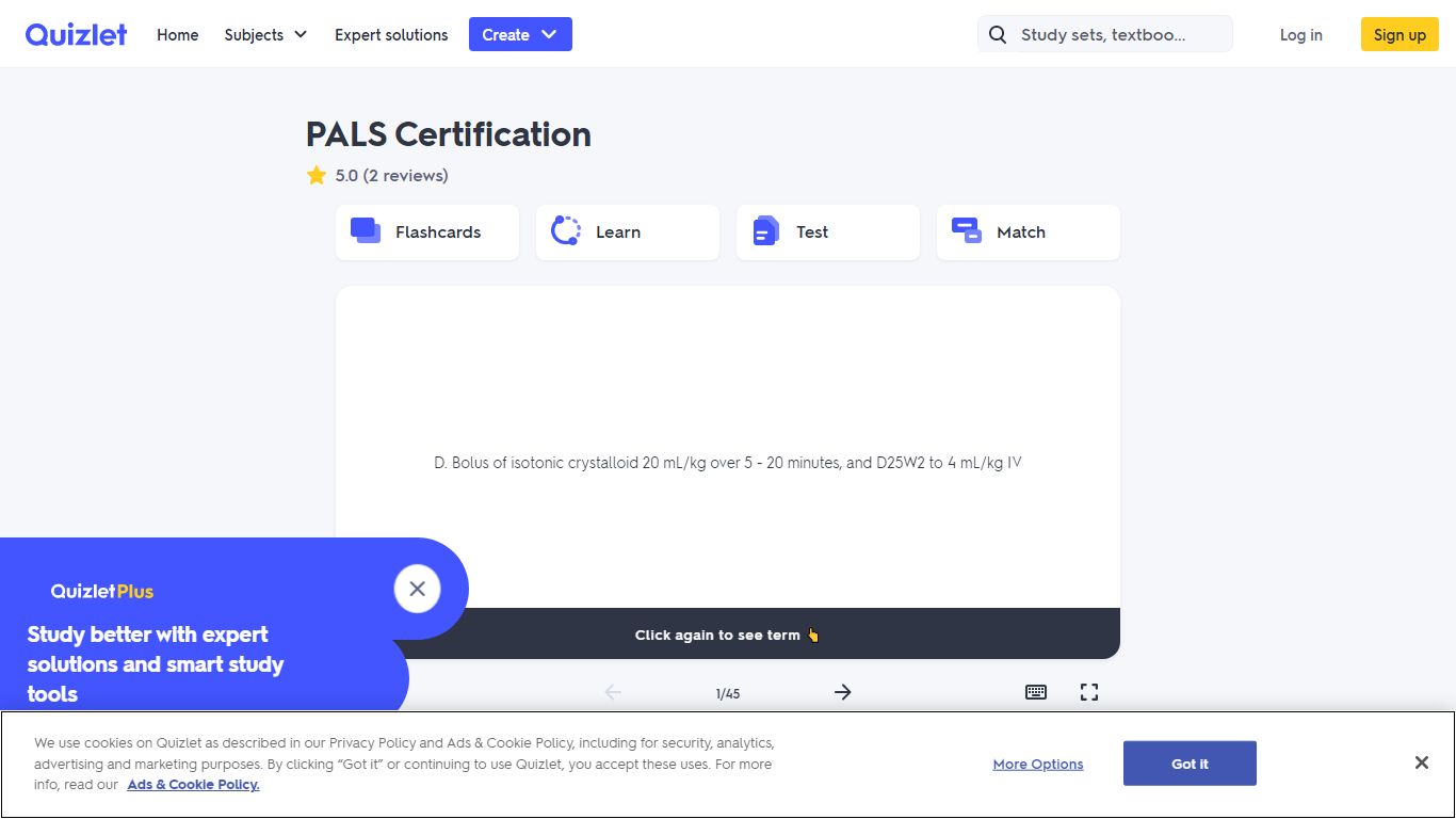 PALS Certification Flashcards | Quizlet